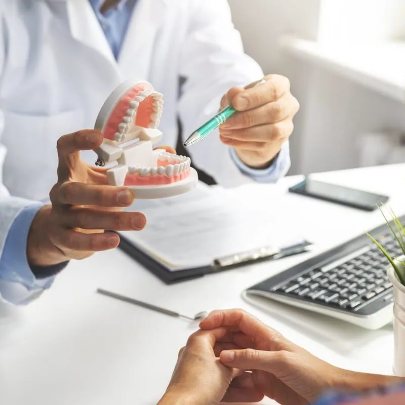 dentist consultation - patient visit at dental clinics office